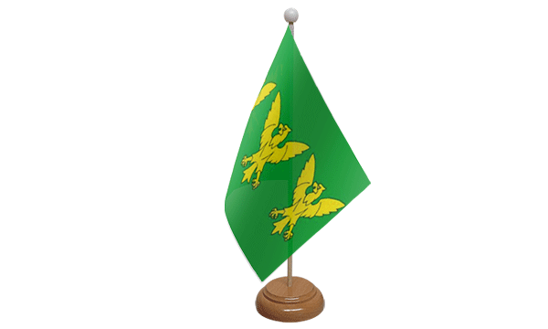 Caernarfonshire Small Flag with Wooden Stand